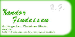 nandor findeisen business card